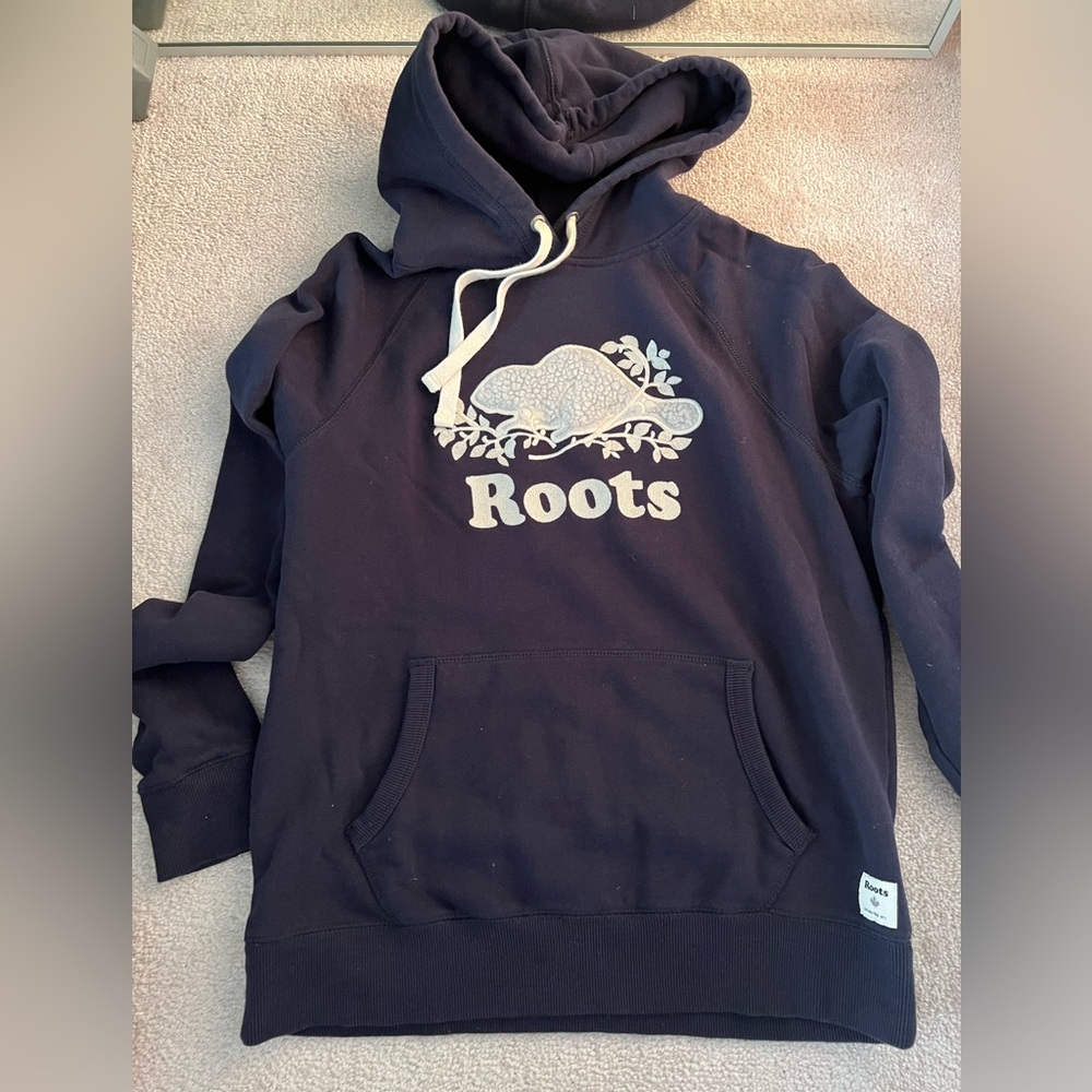 Roots navy blue hoodie